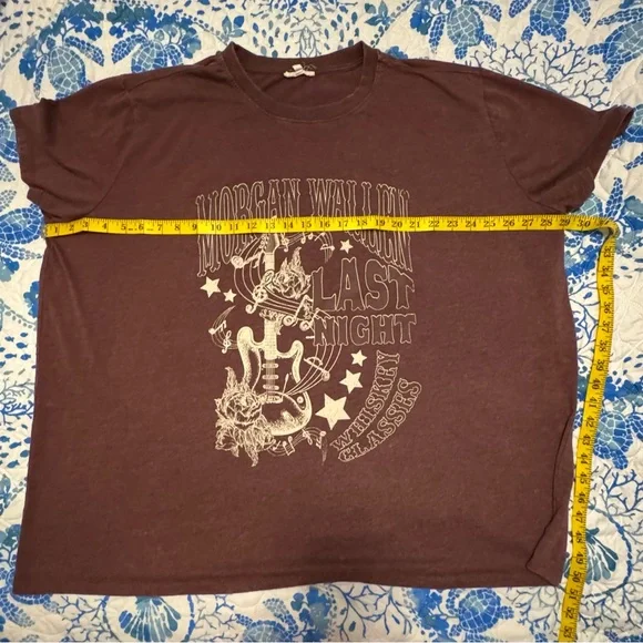Maurices Morgan Wallen Maroon Heather Graphic Tee 2x - Short Sleeve - Picture 3 of 4